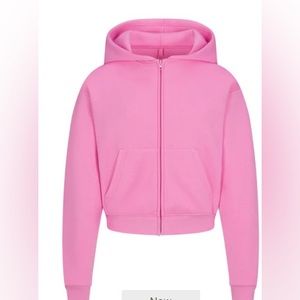 SKIMS Cotton fleece zip up hoodie S